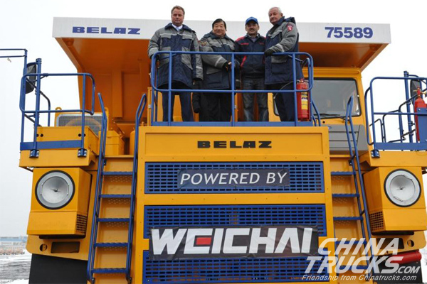 Weichai Group Tests Drive on a 90t BELAZ Mining Truck