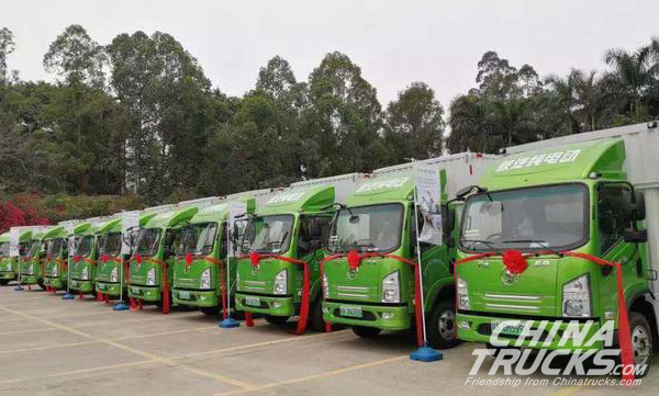 SHACMAN Delivered 100 Units Xuande E9 Electric Trucks to Shenzhen