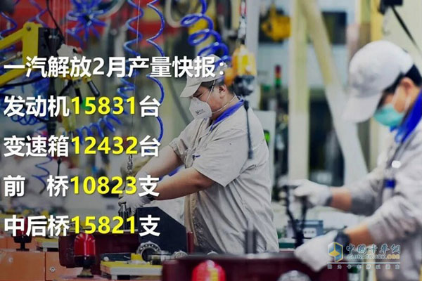 Jiefang Released January Numbers: Produced 18,010 Vehicles and 15,831 Engines