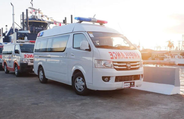 3 Units Foton Negative Pressure Ambulances Arrived in Philippines for Operation