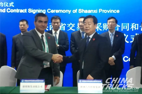 SHACMAN Signs a 100-million RMB Contract with Cummins