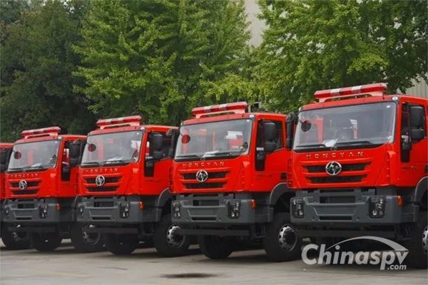 SAIC Hongyan All-drive Fire Trucks on Their Way to Ethiopia